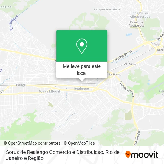 Sorus de Realengo Comercio e Distribuicao mapa