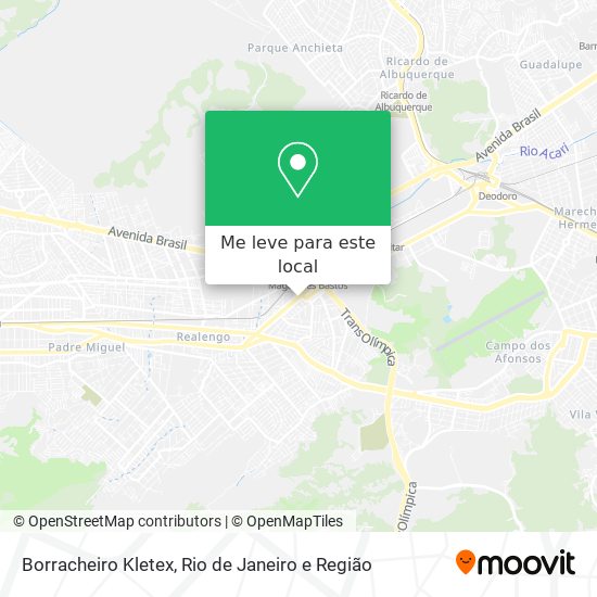 Borracheiro Kletex mapa