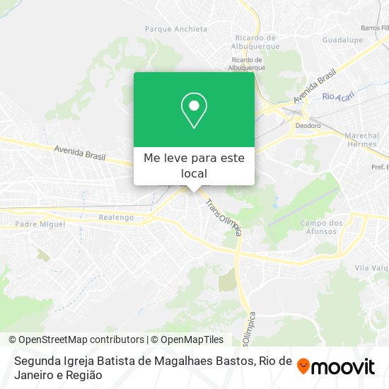 Segunda Igreja Batista de Magalhaes Bastos mapa
