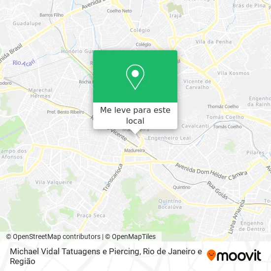 Michael Vidal Tatuagens e Piercing mapa