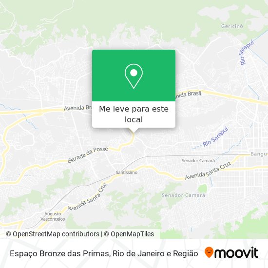 Espaço Bronze das Primas mapa