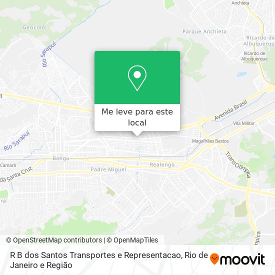 R B dos Santos Transportes e Representacao mapa