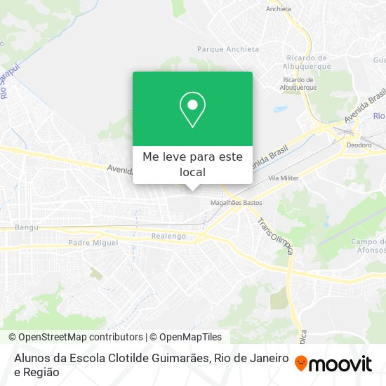 Alunos da Escola Clotilde Guimarães mapa