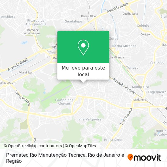 Prematec Rio Manutenção Tecnica mapa