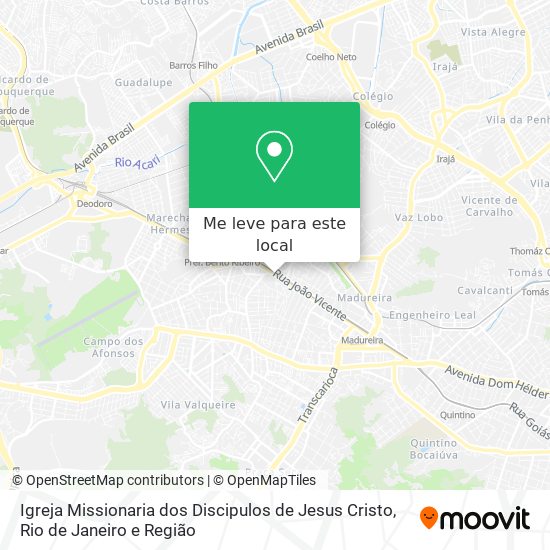 Igreja Missionaria dos Discipulos de Jesus Cristo mapa