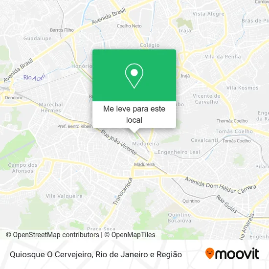 Quiosque O Cervejeiro mapa
