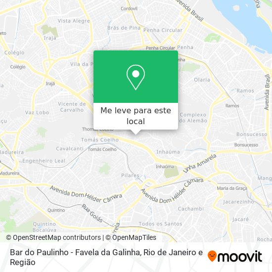 Bar do Paulinho - Favela da Galinha mapa