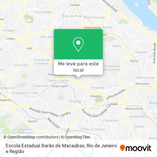 Escola Estadual Barão de Macaúbas mapa