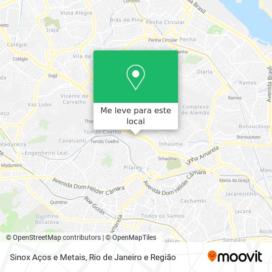 Sinox Aços e Metais mapa