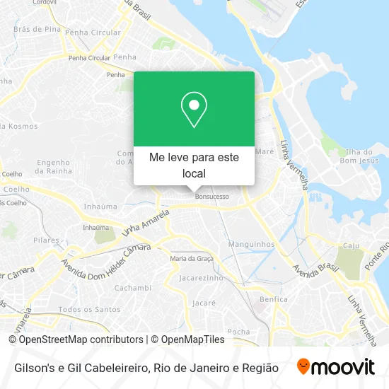 Gilson's e Gil Cabeleireiro mapa