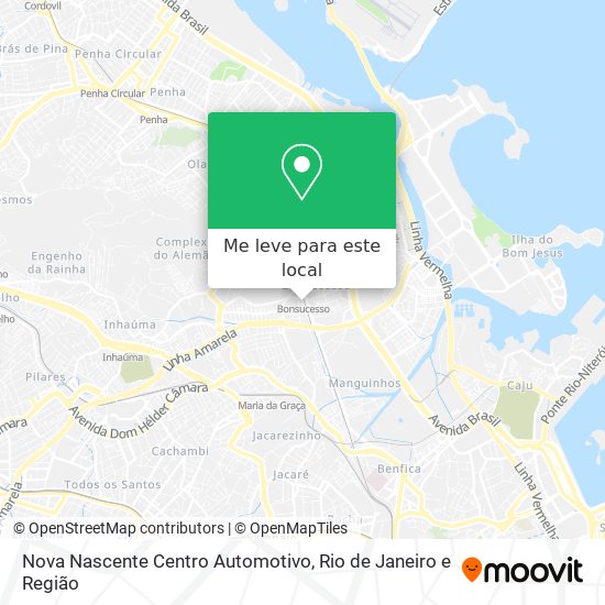 Nova Nascente Centro Automotivo mapa
