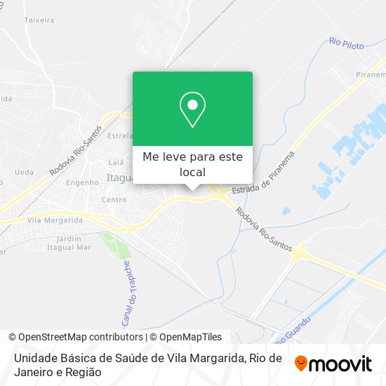 Unidade Básica de Saúde de Vila Margarida mapa