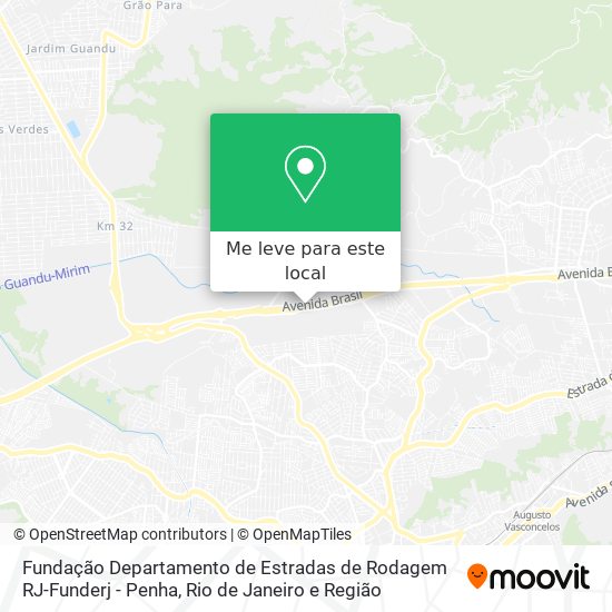 Fundação Departamento de Estradas de Rodagem RJ-Funderj - Penha mapa