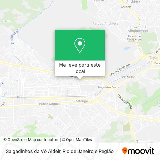 Salgadinhos da Vó Aldeir mapa