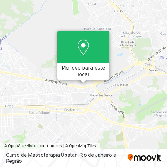 Curso de Massoterapia Ubatan mapa