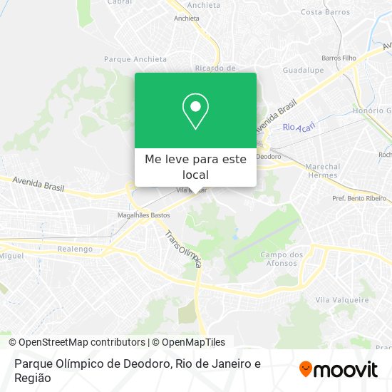Parque Olímpico de Deodoro mapa