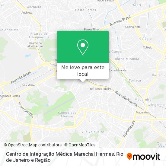 Centro de Integração Médica Marechal Hermes mapa