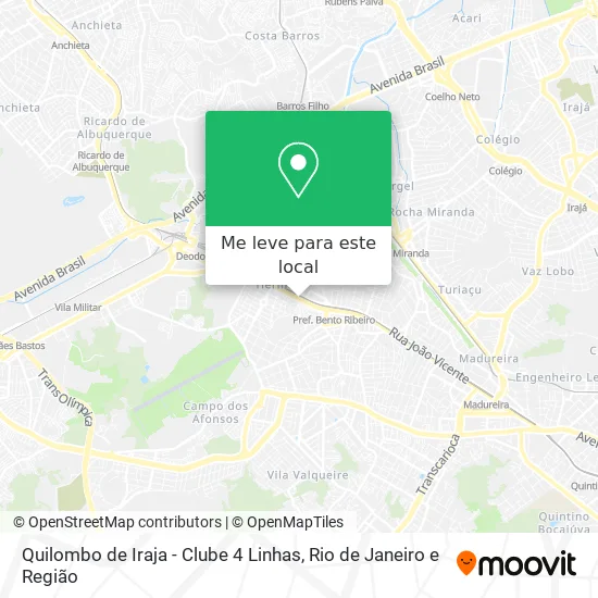 Quilombo de Iraja - Clube 4 Linhas mapa