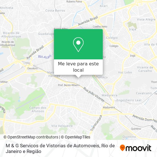 M & G Servicos de Vistorias de Automoveis mapa