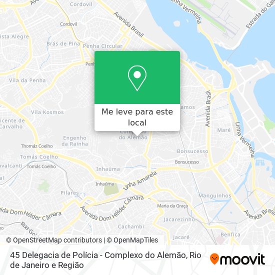 45 Delegacia de Polícia - Complexo do Alemão mapa
