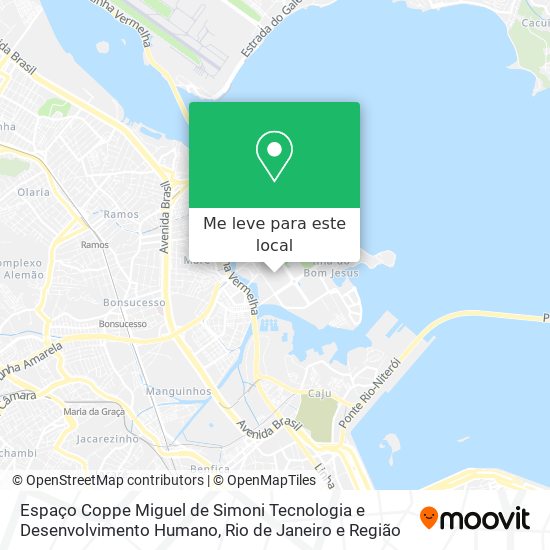 Espaço Coppe Miguel de Simoni Tecnologia e Desenvolvimento Humano mapa