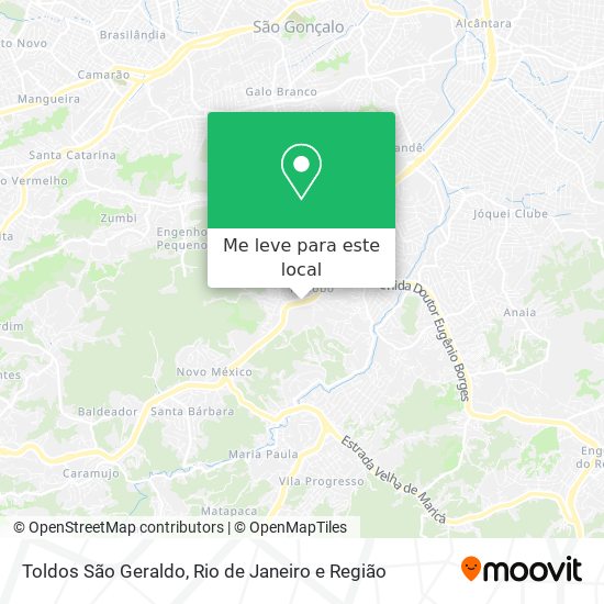 Toldos São Geraldo mapa