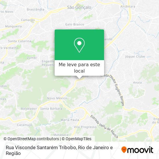 Rua Visconde Santarém Tribobo mapa