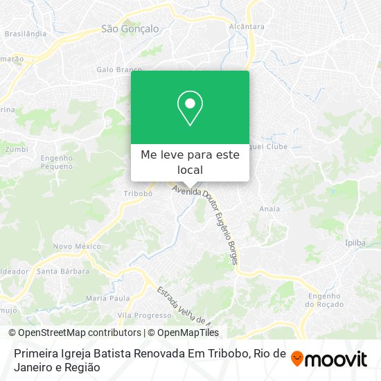 Primeira Igreja Batista Renovada Em Tribobo mapa