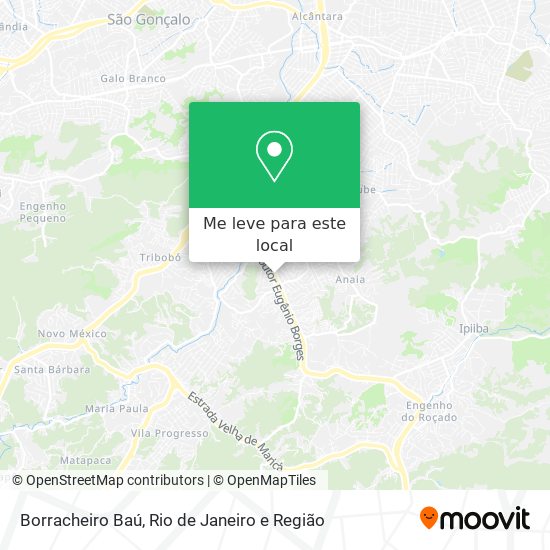 Borracheiro Baú mapa