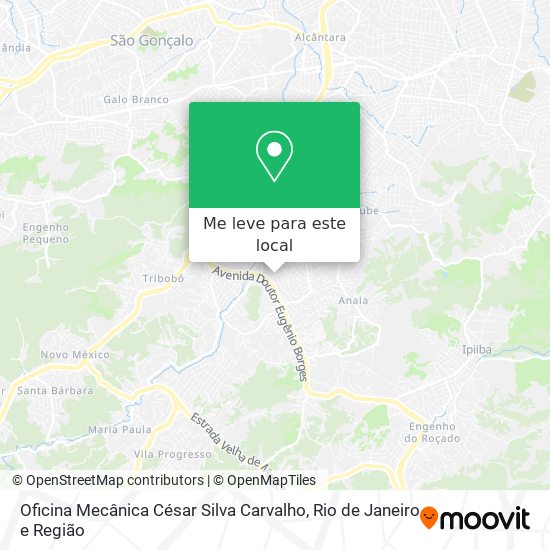 Oficina Mecânica César Silva Carvalho mapa