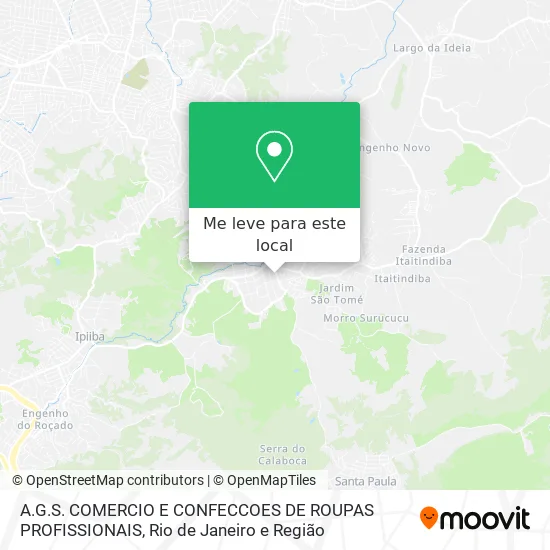 A.G.S. COMERCIO E CONFECCOES DE ROUPAS PROFISSIONAIS mapa