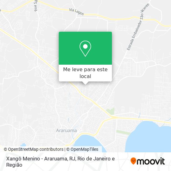Xangô Menino - Araruama, RJ mapa