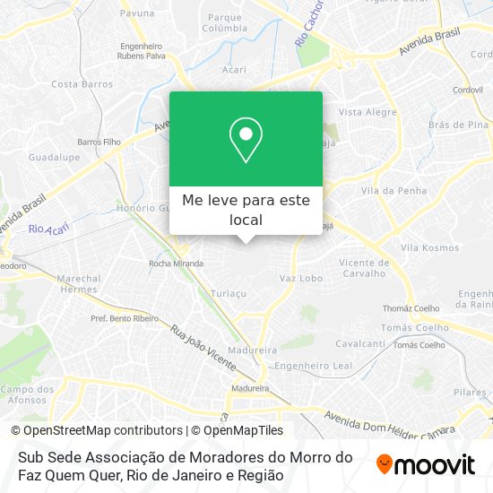 Sub Sede Associação de Moradores do Morro do Faz Quem Quer mapa