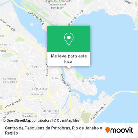 Centro de Pesquisas da Petrobras mapa