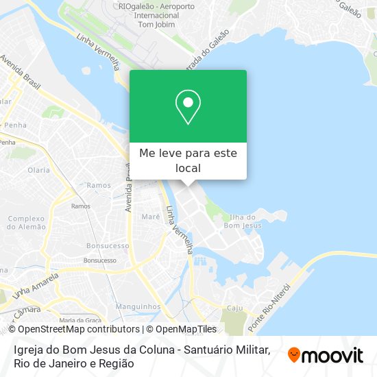 Igreja do Bom Jesus da Coluna - Santuário Militar mapa