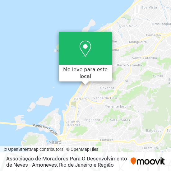 Associação de Moradores Para O Desenvolvimento de Neves - Amoneves mapa