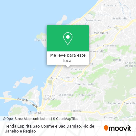 Tenda Espirita Sao Cosme e Sao Damiao mapa