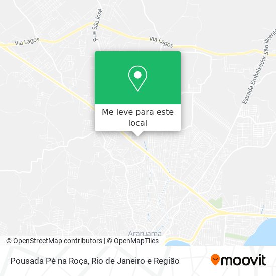 Pousada Pé na Roça mapa