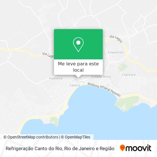 Refrigeração Canto do Rio mapa