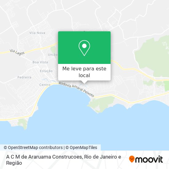A C M de Araruama Construcoes mapa