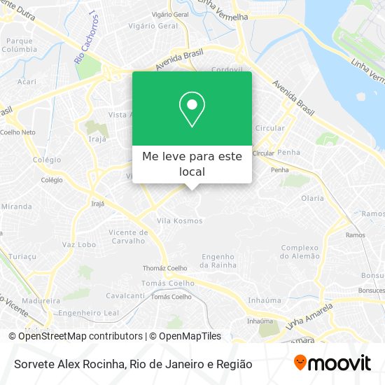 Sorvete Alex Rocinha mapa