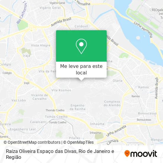 Raíza Oliveira Espaço das Divas mapa