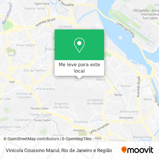 Vinícola Coussino Macul mapa