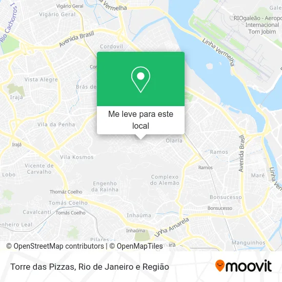 Torre das Pizzas mapa