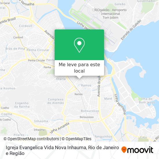 Igreja Evangelica Vida Nova Inhauma mapa