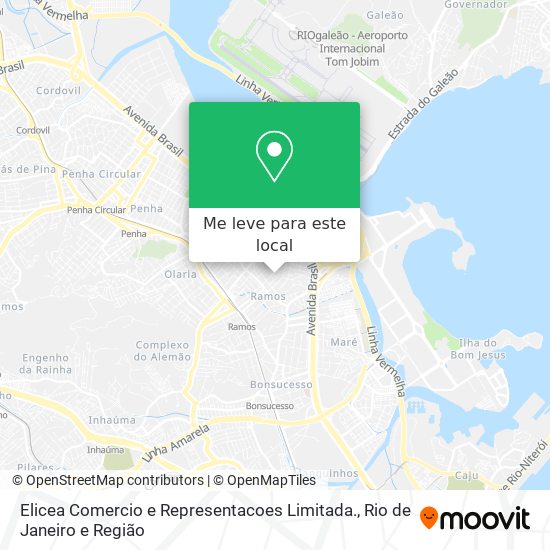 Elicea Comercio e Representacoes Limitada. mapa