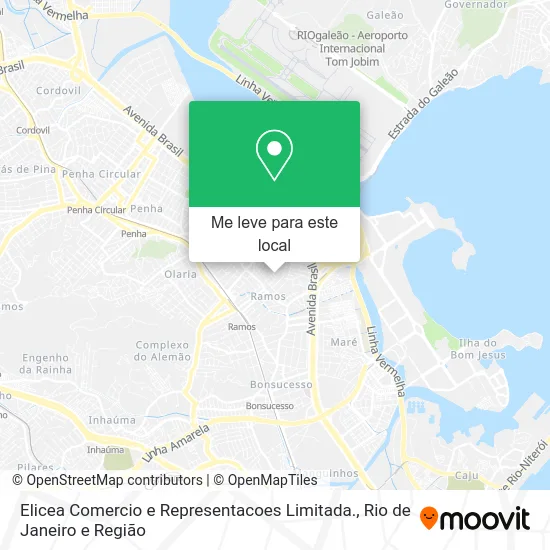 Elicea Comercio e Representacoes Limitada. mapa
