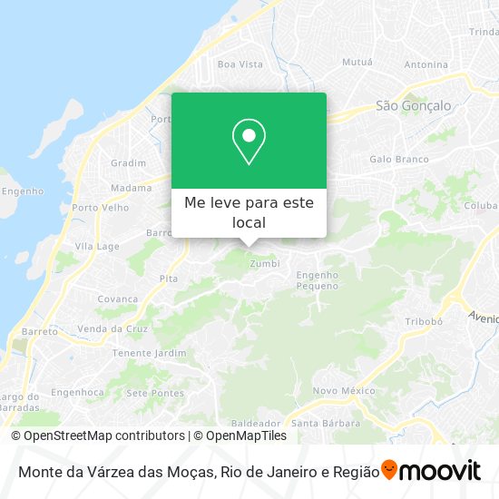 Monte da Várzea das Moças mapa