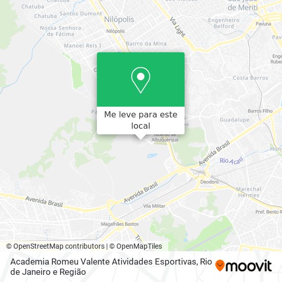 Academia Romeu Valente Atividades Esportivas mapa