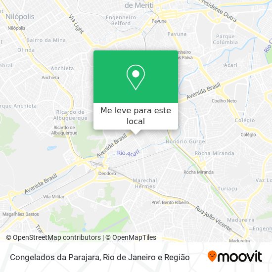 Congelados da Parajara mapa